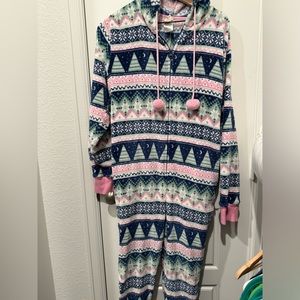 Fleeced adult onesie